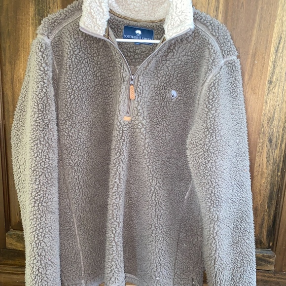 Brown Sherpa Zip Up Sweatshirt - Picture 2 of 6